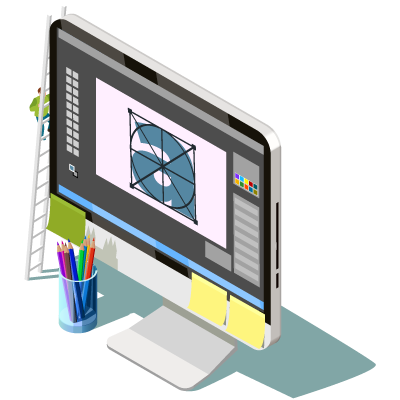 Identité visuelle logo Création de site sur-mesure - Panier de Pixels